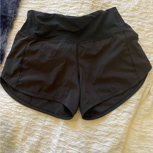 lululemon tall black speed up shorts